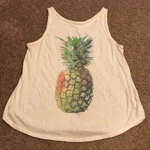 White pineapple tank top